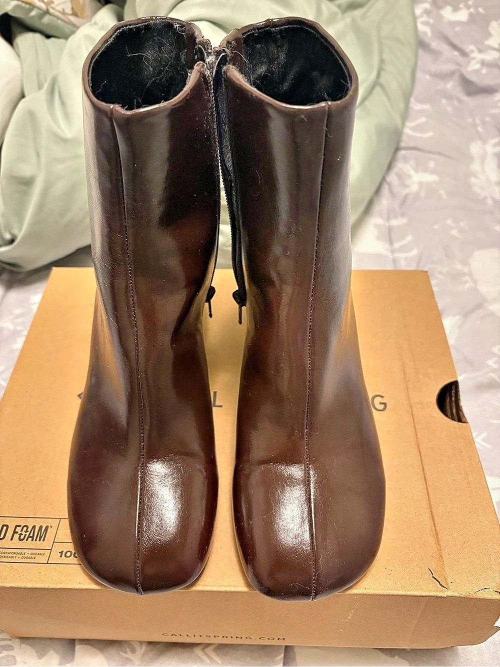 Call It Spring Brown Heeled Ankle Boots